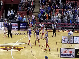 Youth at Globetrotters Game